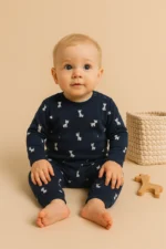 Βρεφικές πιτζάμες με μοτίβο σκύλου