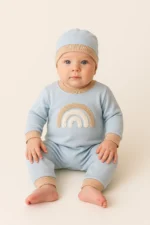 Ολόσωμη φόρμα waffle με ουράνιο-τόξο