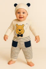 Βρεφικό σετ ''αρκουδάκι με παπιγιόν''